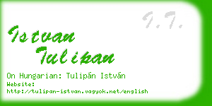 istvan tulipan business card