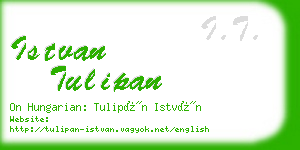 istvan tulipan business card